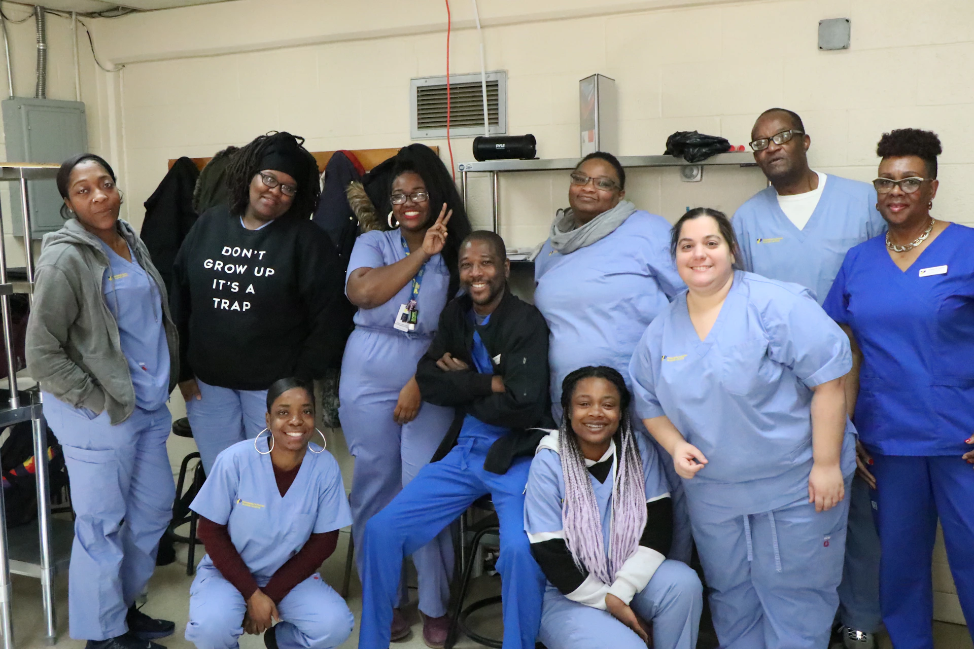 Care staff training together
